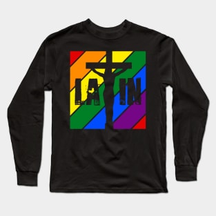 Latin Jesus LGBT Pride Long Sleeve T-Shirt